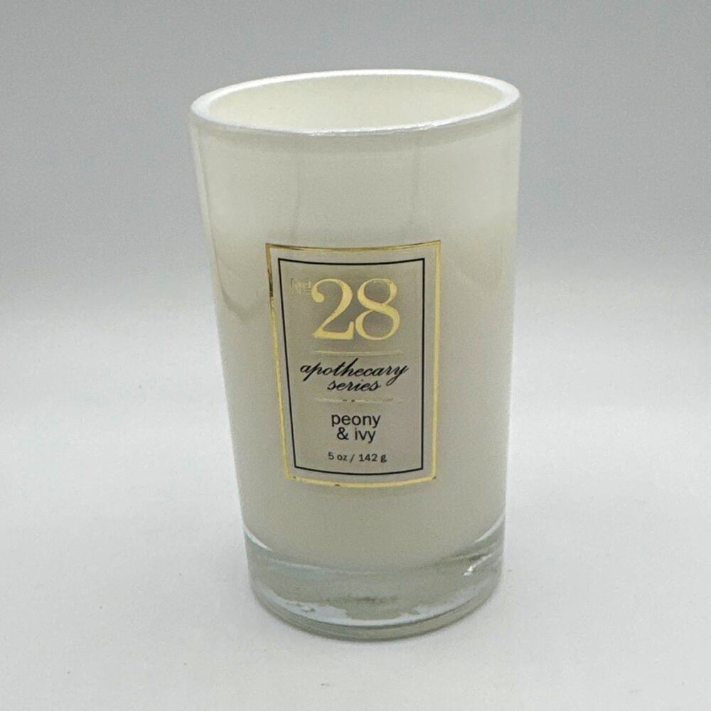Peony & Ivy Scented Jar Candle in Glass, White Round, 5 oz, 1 Pack
